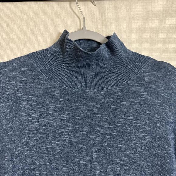 Free People Beach Women's XS Blue Linen Blend Long Sleeve Maxi Sweater Dress - Picture 7 of 13